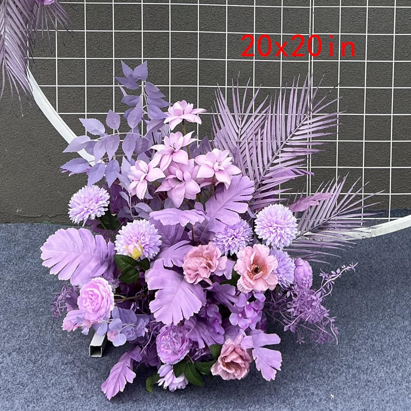 Lucky Flower 40 in Artificial Purple Arch Flowers
