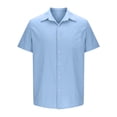 thumbnail image 4 of Mgmyaa Mens Button Down Shirts Short Sleeve Casual Collared Summer Beach Tops Wedding Shirt with Pocket, 4 of 6
