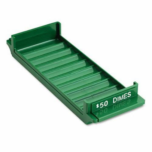 MMF PortaCount Rolled Coin Storage Organizer Dime Holder Color Coded Tray Green 