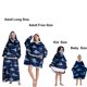 thumbnail image 1 of Sudadera con capucha de gran tamaño Wearale con manta de franela Sherpa polar cálida y suave para invierno para niños y adultos, jersey cómodo, 1 of 6