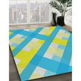 thumbnail image 3 of Ahgly Company Machine Washable Indoor Square Transitional PaleGreen Area Rugs, 5' Square, 3 of 7