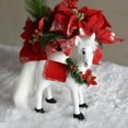 thumbnail image 2 of Annalee Poinsettia Pony, 7 inch Collectible Figurine, 2 of 5