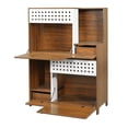 thumbnail image 7 of ZephyPaws 2-in-1 Cat Furniture,Cat Litter Box Enclosure Side Table,Hidden Cat House with Storage for Small to Medium Cats,MDF Wood Pet Cabinet for Living Room,Brown,31.4" L x 15.7" W x 44.8" H, 7 of 7