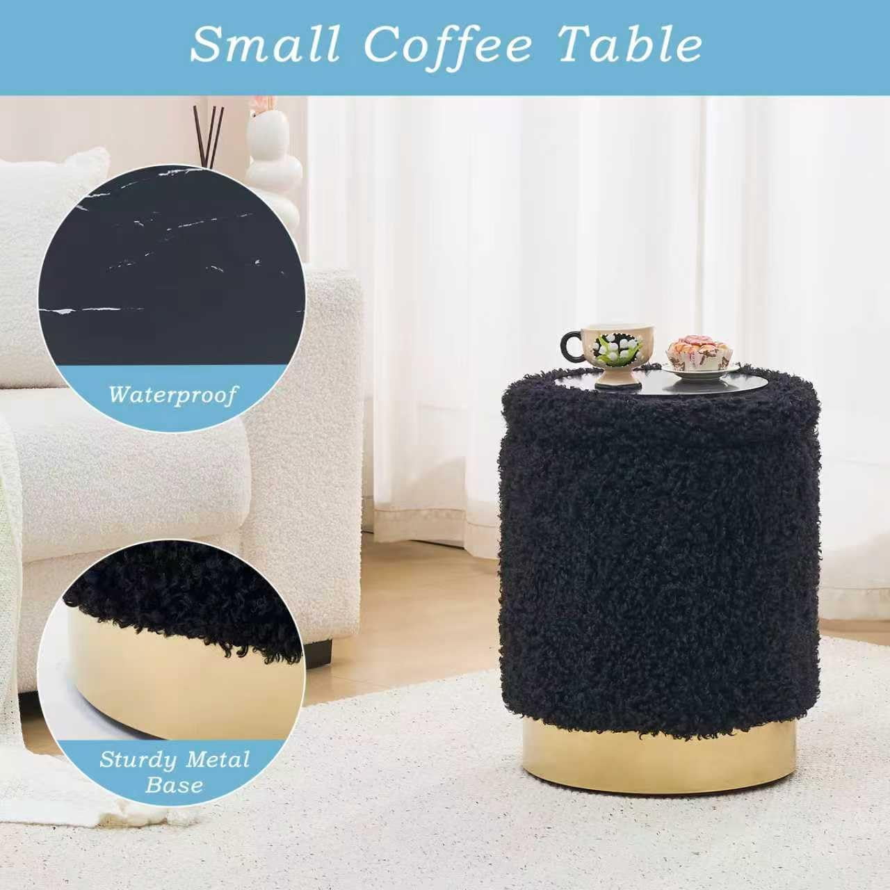 Casa Pura Furniture Elegant Storage Ottoman with Decorative Wooden Lid Modern Stylish Storage Solution for Living Room, Bedroom, and More