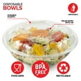 thumbnail image 3 of Ensaladeras de plástico transparente de 24 oz con tapa desechables (paquete de 50), recipiente pequeño para llevar con tapa a presión para ensaladas de frutas, quinoa, almuerzos y comidas preparadas,, 3 of 7
