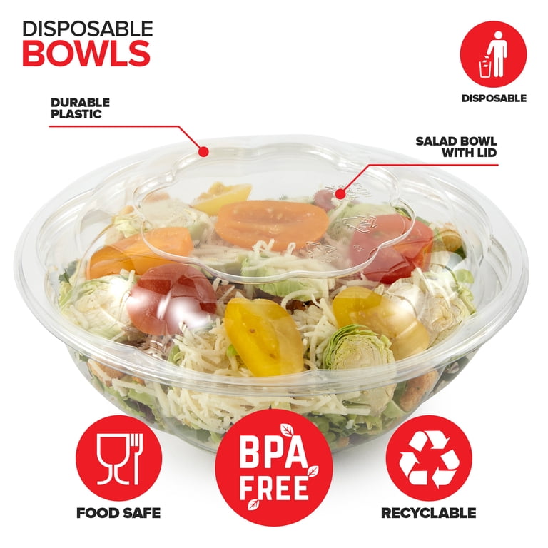 Disposable Compostable Pe Lined Kraft Paper Salad Bowl - 500ml - Oem