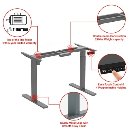 Adj Desk - AdvanceUp Grey 47