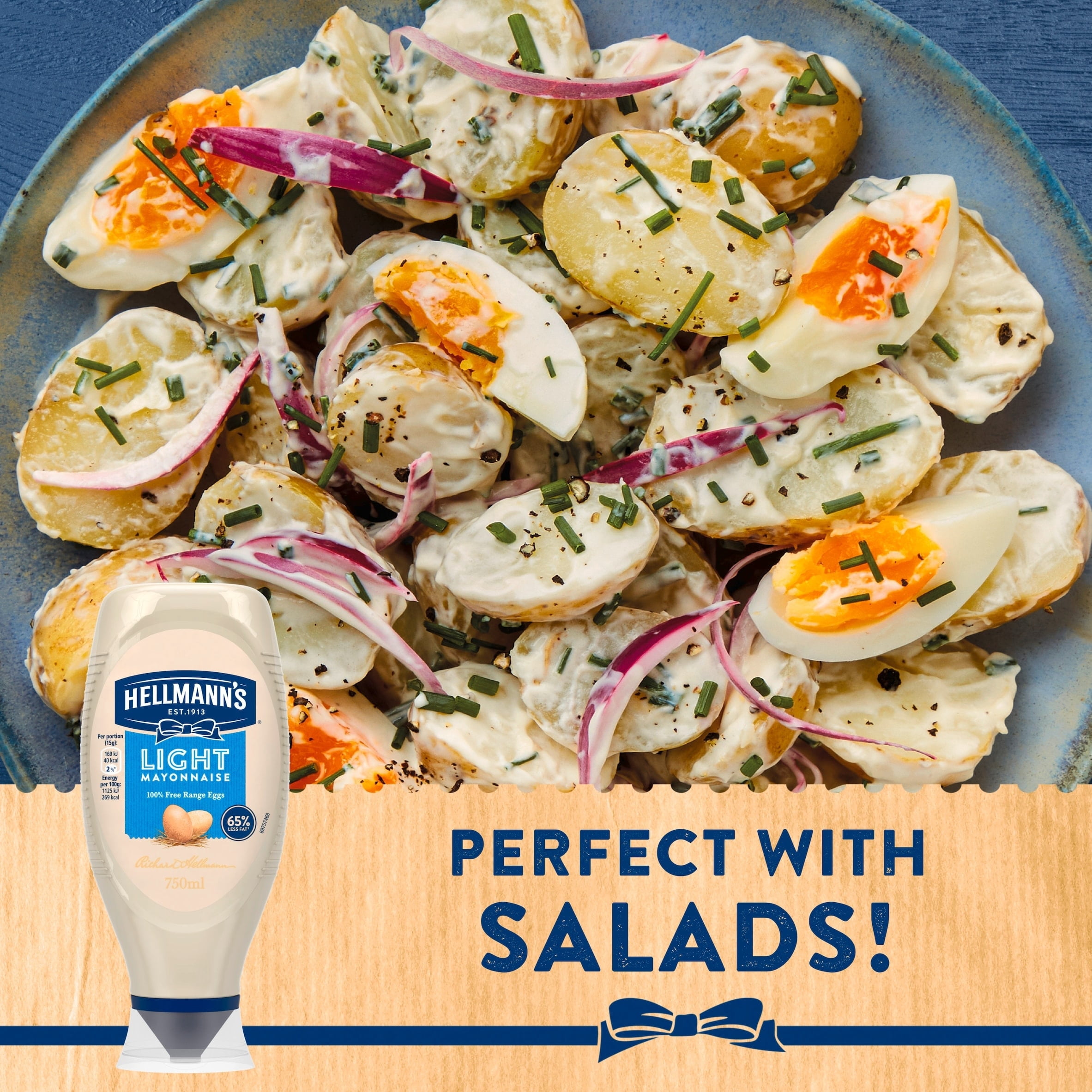 Hellmann's Light Mayonnaise Squeezy 750ml, Imported from Britain
