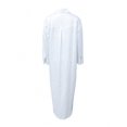 thumbnail image 2 of White Womens Oversized Shirt Dress With Collar, Long Sleeve, Side Slit, Street Style Casual Maxi Dress, 2 of 6