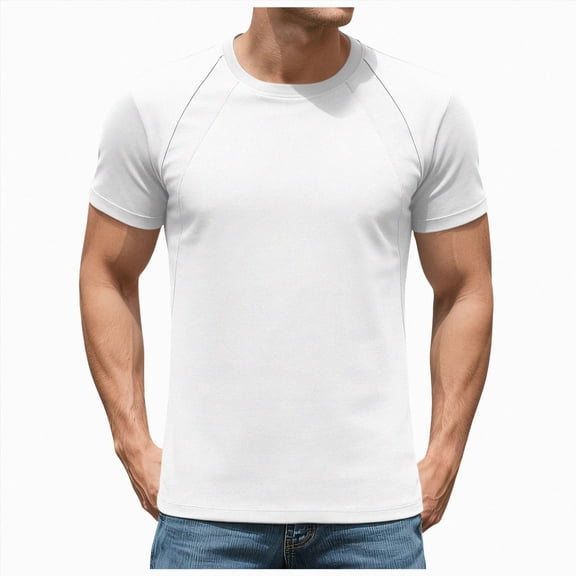 Gubotare Mens T Shirts Casual Stylish Men's Pocket T-Shirt Cool & Breathable Tees Stay-Tucked Tshirts for Men (White,M)