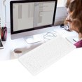 thumbnail image 4 of Portable Keyboard, Wireless Keyboard Ergonomic Design  For Office For Home For Travel White, 4 of 8