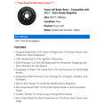 thumbnail image 2 of Front Left Brake Rotor - Compatible with 2017 - 2023 Honda Ridgeline - Dynamic Friction, 2 of 2