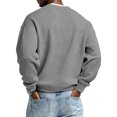 thumbnail image 6 of Nokdvo Waffle-Knit Crew Neck Thermal Shirts for Men Long Sleeve Textured Knit Polo Tee Patch Pocket Crew Neck Pullovers Lightweight Big and Tall Relaxed Fit Comfort Pullover Shirts,Gray M, 6 of 7