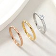 thumbnail image 3 of Lightweight Stainless Steel Ring Stainless Steel Stacking Rings Set for Women Exquisite Jewelry Gifts Round Cubic Zirconia Wear Birthdays Christmas, 3 of 7