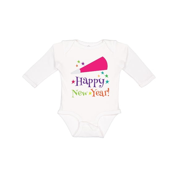 Inktastic Happy New Year party Boys or Girls Long Sleeve Baby Bodysuit