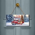 thumbnail image 2 of Santa is Coming French Bulldog Merry Christmas Xmas Noel Truck Tree Landscape Wood Sign Dog Lover Gifts Hanging Wall Home Decor - 02023, 2 of 5