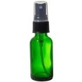 thumbnail image 2 of Green Glass Boston Round Black Fine Mist Spray Bottle - 1 oz (6 Pack) + Clear Travel Bag and Funnel, 2 of 4