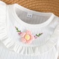 thumbnail image 7 of Kids Girl Clothes Baby Girl Flower Outfit Puff Sleeve Ruffle Top & Bloomers 2-Piece Clothing Set, 7 of 7