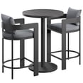 thumbnail image 2 of Modway Tahoe 3-Piece Outdoor Aluminum Bar Set in Gray, 2 of 7
