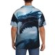 thumbnail image 3 of Balery Blue Thunder Storm Dragon Camisa Casual de Manga Corta con Botones para Hombre, Texturizada, Estilo Cubano, para Playa, Verano-Large, 3 of 5