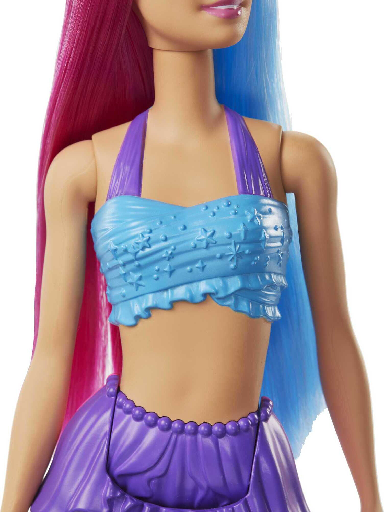 Barbie Dreamtopia Mermaid Doll with Pink & Blue Hair & Tail, Plus Tiara Accessory - image 3 of 6