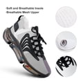 thumbnail image 4 of Modern Art Purple Gray Black Geometric Walking Shoes for Men Woman Lightweight Tennis Fashion Elastic Sports Shoes Cushion Basketball Shoes, 4 of 7