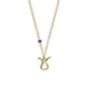 thumbnail image 1 of Collar con dije signo zodiaco Tauro ZVEZDA chapa de oro 18k 45 cms, 1 of 4
