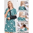 thumbnail image 4 of Pinspark Hospital Gowns Open Back for Women Bedridden Nightgowns Back Opening Short Sleeve Post Surgery Tear Away Adaptive Dresses, 4 of 6