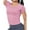 Pink, variant on Workout Crop Tops For Women Short Sleeve Workout Shirts For Running Gym Yoga Athletic Exercise