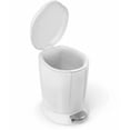 thumbnail image 2 of simplehuman 6 liter/1.6 gallon compact plastic round bathroom step trash can, white plastic, 2 of 2