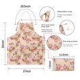 thumbnail image 7 of Pioneer Flower Floral Print Pattern Apron-Garden Aprons for Women with Pockets-Cotton Linen Waterproof Kitchen Cooking Gardening Aprons Adjustable for Kitchen,Cooking,BBQ and Salon 33x27 Inch, 7 of 7