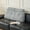 Light Gray#2, variant on Z-Hom Twin Headboard Pillow with a Neck Roll Pillow, Faux Fur Triangle Backrest Pillows for Sitting up with Removable Cover & Side Pockets(White, 30"x20"x8")