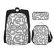 thumbnail image 1 of Disketp Snake Mochila Estampada de Gran Capacidad con Lonchera y Estuche, Set de 3 Piezas para Estudiantes, 1 of 7