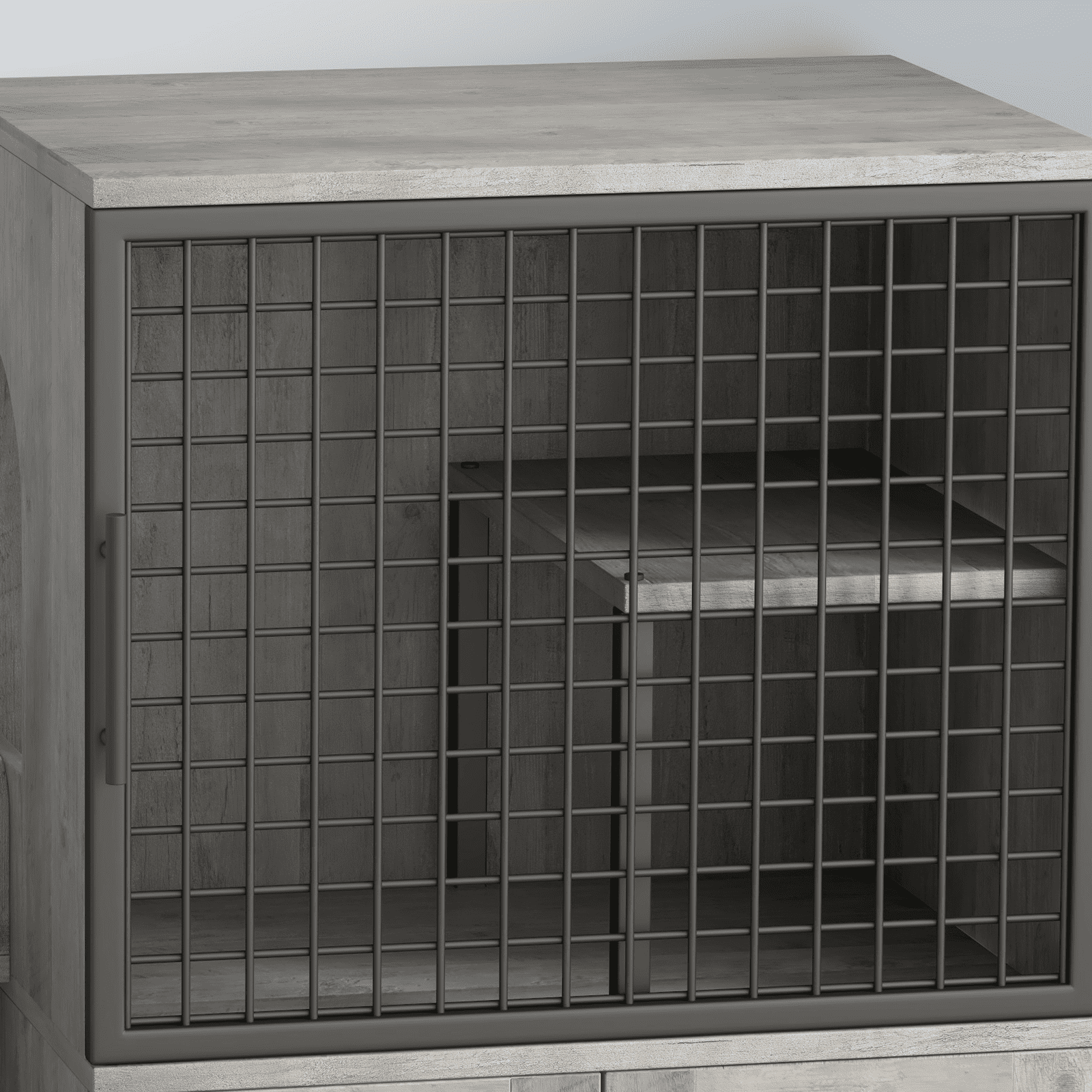 Cat Litter Box Enclosure Furniture - Hidden Litter Box Cabinet with Top Platform
