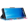 thumbnail image 4 of Samsung Galaxy Note 8 Case, Faux Leather Wallet Case Combo, Tempered Glass Screen Protector, Kickstand Wrist Strap Wallet Cover - Blue Butterfly, 4 of 5
