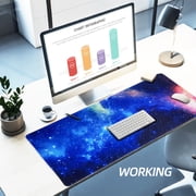Cmhoo Gaming Mouse Pad Size 27.5x11.8 Thickness 0.12 inches,Premium-Textured Non-Slip Rubber & Waterproof Computer Mousepad with Stitched Edges 70x30 sky06