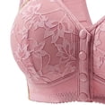 thumbnail image 4 of XRoczxe Women Front Closure Lace Bra Wide Shoulder Straps Wire Free Supportive Non Sag Comfort Everyday Underwear Multiple Solid Colors, 4 of 5