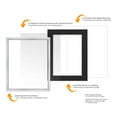 thumbnail image 5 of 11.5x17 Frame Silver With Black Picture Mat For 11.5x17 Photo - Silver 14x19 Frame To Display Print, 5 of 8