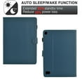 thumbnail image 4 of Case for Amazon Fire 7 2015/2017/2019, Carbon Fiber Texture PU Leather Multi-Angle Viewing Stand Shockproof Flip Case with Card Slots Magnetic Clasp, for Amazon Fire 7 2015/2017/2019, Darkblue, 4 of 6