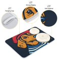 thumbnail image 3 of Yayeee Dish Drying Mat for Kitchen Counter 16"x18" Microfiber Absorbent Pad, Blue Dog Artist, 3 of 7