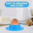 thumbnail image 3 of Soft Boiled Eggs Holder Silicone Egg Cups Egg Holder Stackable Egg Coddler Cups With Base For Serving Breakfast Brunch Dining Sky-blue, 3 of 8