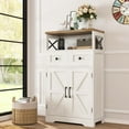thumbnail image 1 of Zocalo Buffet Blanco con 2 Cajones y 2 Puertas - Credenza Multiusos para Comedor, Cocina o Sala, 108cm, 1 of 6
