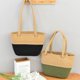 thumbnail image 3 of Firefly hope Bolso de hombro tejido para mujer, bolso de mano y neceser, elegante bolso de playa de verano, 38 x 9 x 24 cm (blanco)., 3 of 5