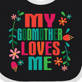 thumbnail image 4 of Inktastic My Godmother Loves Me Girls Girls Baby Bib, 4 of 4