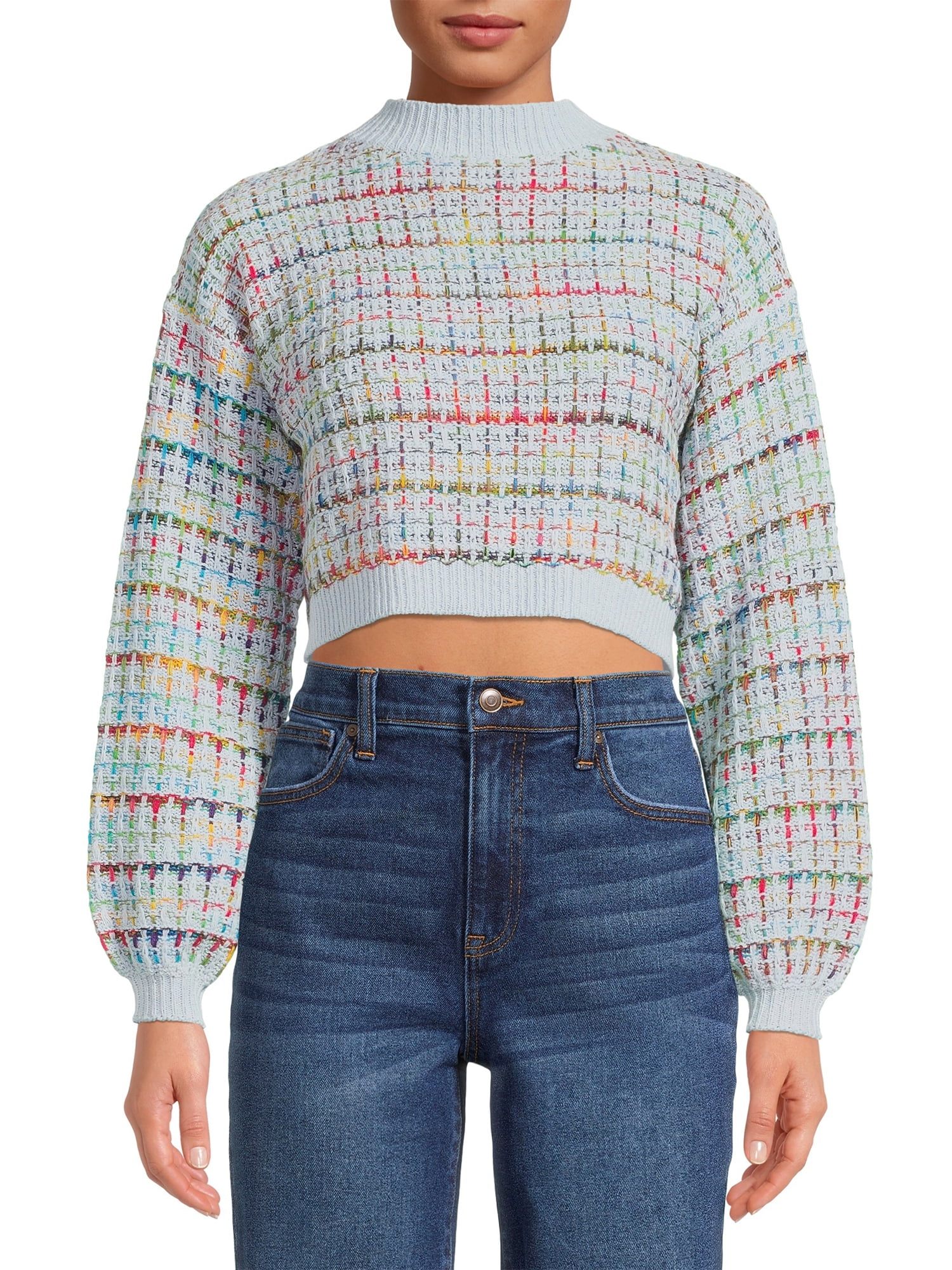 Debut Womens Striped Rainbow Pullover 