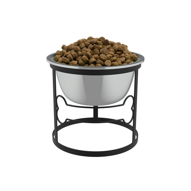 Petmaker Stainless Steel Elevated Pet Bowl with Stand, 40 Oz Walmart