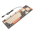 thumbnail image 1 of 104 Keys Wired Gaming Keyboard, 3 Color Keycaps Mechanical Gaming Keyboard, Low Profile Office Keyboard for Desktop Laptop PC, 1 of 7