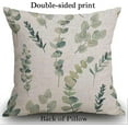 thumbnail image 2 of Cushion Cover Decorative Green Leaf Watercolor Multipack Eucalyptus Branches Hand Floral, 2 of 5