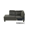 thumbnail image 4 of CRO Decor Espresso Flannel 3-Piece Couch Living Room Sofa Set, 4 of 9