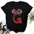 thumbnail image 3 of 2024 Marca Disney Ropa para niños Minnie Mouse Rojo Negro Letras AZ Estampado Niñas Niños Algodón Camiseta Negro Y2k Tops Camisetas para bebés, 3 of 5